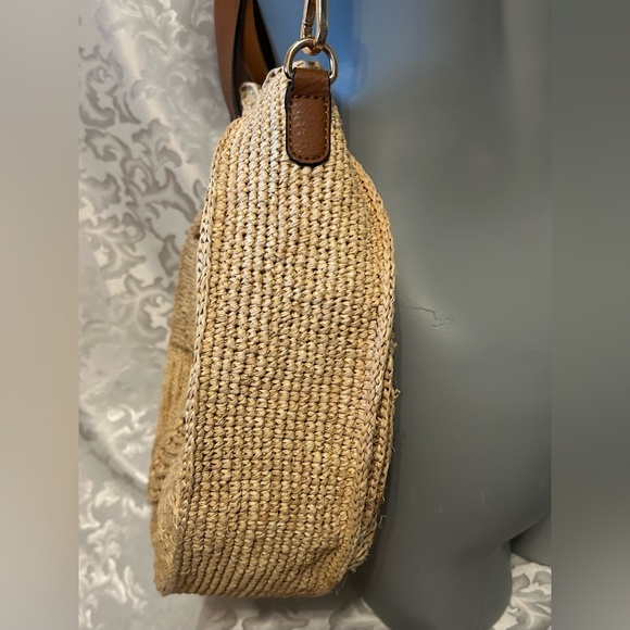 Lauren Conrad Large Boho Cookie Raffia Straw Purse, 14 Inches Round - Picture 8 of 12